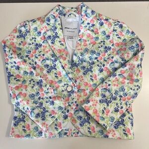 NWT Janie and Jack Girls Floral Easter Blazer Sz 18-24M